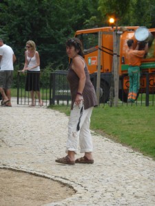 Here she is on the prowl for kids having fun on her play ground