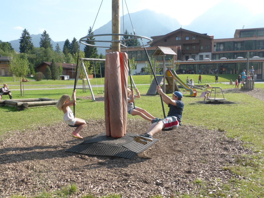 This playground was perched next to an Alpine lake in Garmisch.  The kids were like human tetherballs.